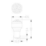 MARINE ACCESSORY NON PARALLEL WHITE LED BULB B15D TYPE DOUBLE CONTACT NON PARALLEL PINS 41 LUMES ON JUST 1WATT