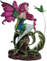 Pacific Giftware Beautiful Flirting Fairy with Hummingbird Collectible Decorative Statue 6.5H