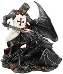 Pacific Giftware The Crusader Knight Slaying Dragon Collectible Figurine