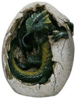 PTC 4.75 Inch Green Dragon Hatchling in Egg Casing Statue Figurine