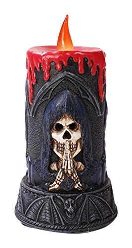 Pacific Giftware Spooky Grim Reaper LED Light Candle Figurine Made of Polyresin