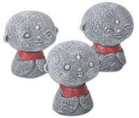 SUMMIT COLLECTION Eastern Enlightenment Playful Jizo Monks Red Bibs (Set of 3) Collectible