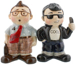 Nerd & Cool Guy Salt and Pepper Shaker Set - Ceramic Collectibles