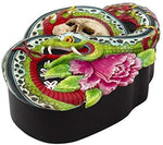 PTC Pacific Giftware Snake and Skull Tattoo Pattern Stash Candy Jewelry Trinket Offering Box Statue Figurine, 5.75" L