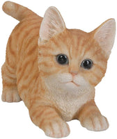 Pacific Giftware Realistic and Playful Orange Tabby Kitten Collectible Figurine Amazing Detail Glass Eyes Hand Painted Resin Life Size 8 inch Figurine Perfect for Cat Lover Collectible
