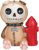 Furrybones Rocky Signature Skeleton in Doggy Costume with Red Fire Hydrant