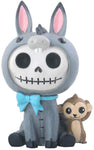 SUMMIT COLLECTION Furrybones Quixote Signature Skeleton in Donkey Costume with a Monkey