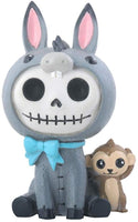 SUMMIT COLLECTION Furrybones Quixote Signature Skeleton in Donkey Costume with a Monkey