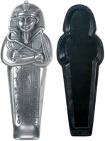 Silver Egyptian Pharaoh Coffin Display Statue