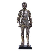 Pacific Giftware 13" Tall Medieval Knight with Sword Statue Figurine Suit of Armor with Stand