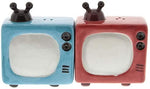RETRO TELEVISIONS CERAMIC MAGNETIC SALT PEPPER SHAKERS