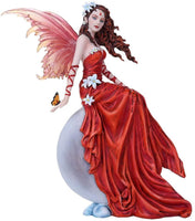Crimson Lilly Red Moon Fairy Statue Butterfly Nene Thomas Collection