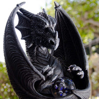 Pacific Giftware Guardian Dragon LED Lighted Stonewall Mountain Faux Stone Backflow Incense Burner Fantasy Dragon Breath Reverse Flow Smoke Waterfall Incense Collectible