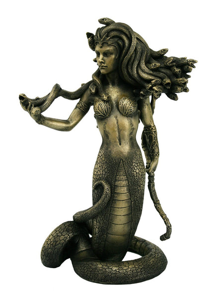 Pacific Giftware The Temptation of Medusa Collectible Figurine in Faux Antique Gold Finish 8 Inch Tall