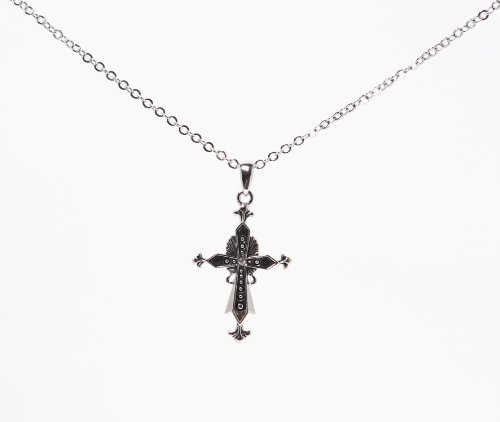 Lead Free Alloy Le Fleur Cross Necklace