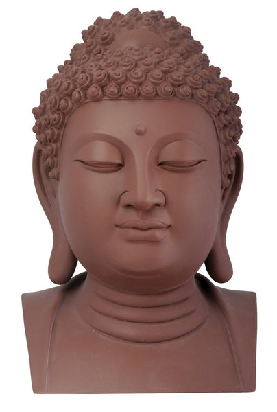 Yixing Clay Buddha Head Buddhism Figurine
