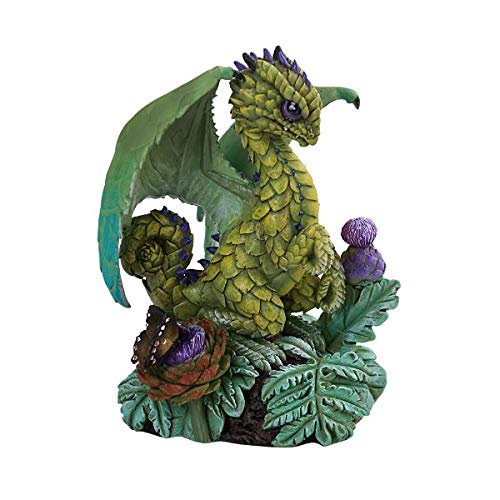 Pacific Giftware PT Artichoke Flower Small Dragon Home Decorative Resin Figurine
