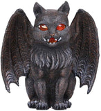 ABZ Brand Vampire Winged Red Eye Standing Cat Gargoyle Candle Holder Statue...