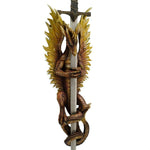 Golden Dragon Blade Flame Sword with Holder 40" H Ruth Thompson Official