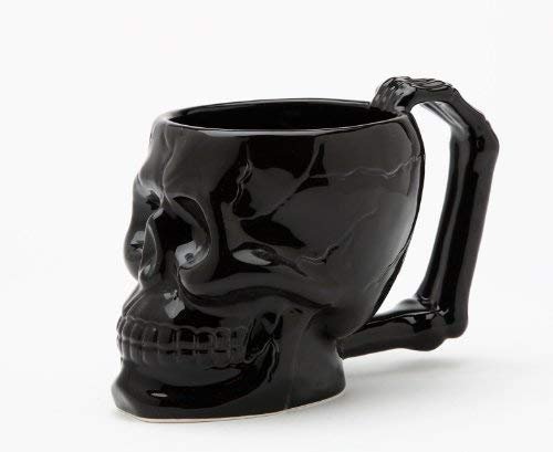 Ceramic Black Skull Mug