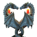 Pacific Giftware Altar Drake Double Dragon Candle Holder Stand Sculptural Home Decor 9 Inch Tall