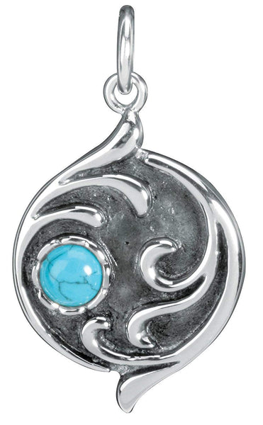 YTC Summit Turquoise Moon Pendant - Collectible Medallion Necklace Accessory
