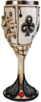 Pacific Giftware Dead Man's Hand Poker Skull Goblet 8 Inch Tall