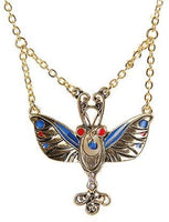 Golden Mariposa Butterfly Necklace Pendant Pewter Alloy