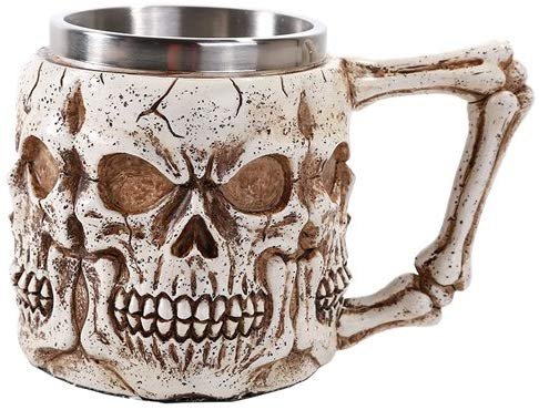 Ossuary Skull Beer Stein Tankard Skulls Gothic Decor Gift 13oz