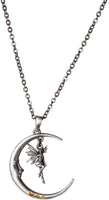 Pacific Giftware Luna Crescent Moon Fairy Necklace Unisex Lead Free Alloy Necklace