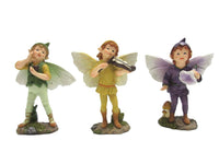 Pacific Giftware Mini Fairy Garden Boy Fairies Set of 3 Decorative Mini Garden of Enchantment Figurine 3 Inch Starter Kit