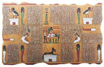 YTC Egyptian Hieroglyphical Funerary Scene Decorative Wall Plaque