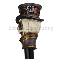 Steampunk Gearwork Skull Mechanical Decorative Walking Cane 36"