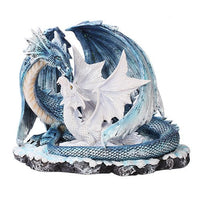 Pacific Giftware Beautiful Dragon Family Mother with Young Dragon Figurine