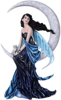 Pacific Giftware Celestial Precious Stone Indigo Moon Fairy Collectible Figurine Nene Thomas Art Inspiration Official Licensed Collectible 12 Inch Tall
