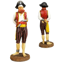 Set of Three Pirate See Hear Speak No Evil Decorative Shelf Sitter Figurines 5.5 inch tall