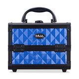 Mini Makeup Train Case 9.5" Aluminum Professional Cosmetic Organizer Box with Mirror