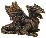 Small Steampunk Dragon Collectible Statue Made of Polyresin
