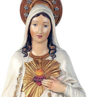 Immaculate Heart of Mary Madonna Sacred Religious Figurine Collectible 12 Inch