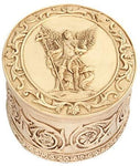 PTC 5 Inch Saint Gabriel Engraved Circular Jewelry/Trinket Box Figurine