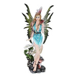 Spring Fairy with Wings and Baby Dragons Mystical Statue Figurine