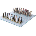 Crusader VS Ottoman Chess Set With Glass Board