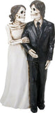 YTC Summit International Love Never Dies Skeleton Wedding Bride and Groom Holding Hands Figurine New