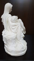 Pacific Giftware The Pieta Michelangelo Inspired Marble White Jesus and Mary Statue 10.5 Inches Collectible