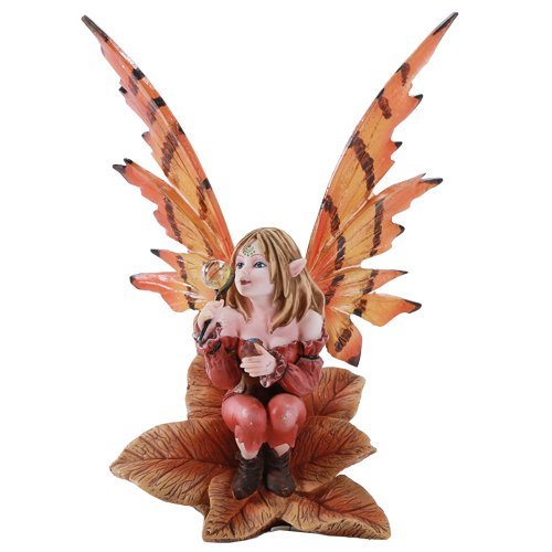 Pacific Giftware Fairy Garden Autumn Fairy Blowing Bubble Decorative Mini Garden Figurine