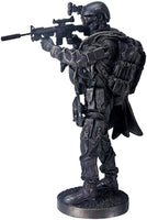 12.5 Inch Black Navy Seals Figurine Standing with Rifle and Full Gear