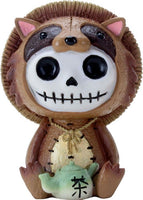 SUMMIT COLLECTION Furrybones Tanuki Signature Skeleton in Japanese Raccoon Costume with Tea Pot