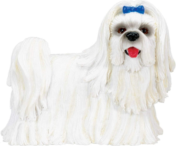 YTC Maltese Dog - Collectible Statue Figurine Figure Sculpture Puppy Cute