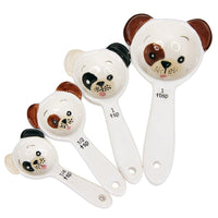 Pacific Giftware Loveable Puppy Dog Ceramic Measuring Spoon Set of 4 Creative Functional Kitchen Decor