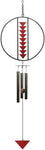 36 Inch Red Triangle Arrows Midway Garden Wind Chime
